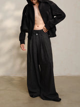 85% Wool Pleated Pants