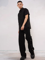 Men's Loose Retro Striped Button Shirt