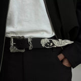 3D Rose Vine Embossed Leather Belt