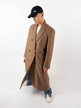 Men's Oversized Two-tone Windproof Trench Coat