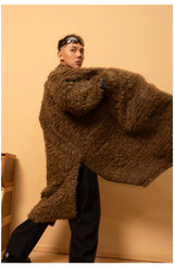 Men's Casual Brown Faux Fur Coat