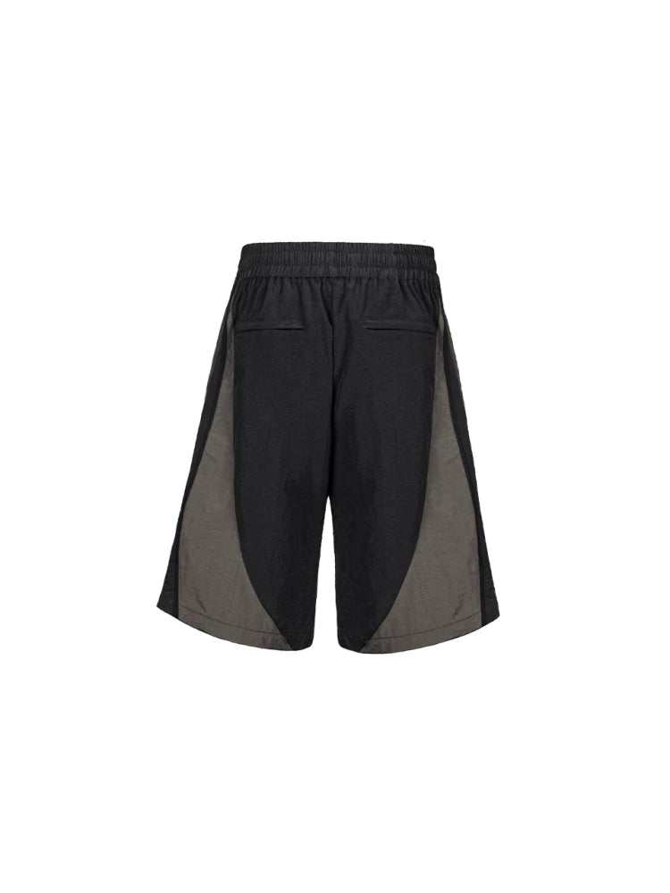 Arched Mesh Patchwork Sports Shorts