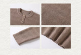 Old Money Wavy Henley Couple Sweaters