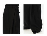 Black Vertical Striped Wool Dress Pants