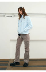 Warm Fleece Stand Collar Pullover Jacket