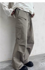 Men's Loose Zip Pocket Parachute Pants