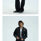 Chained Short Mock Neck Puffer Coat