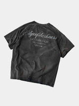 Demon Goat Distressed Printed Loose Tee