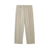 Double Pleated Wide Cropped Suit Pants