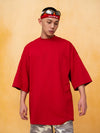 Men's Oversized Red Black White Tees