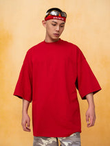 Men's Oversized Red Black White Tees