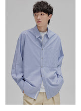 Striped Paneled Pocket Shirt