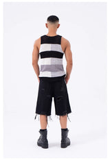 Men's Breathable Colorblock Mesh Knit Vest
