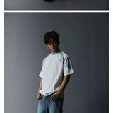 Two-Tone Washed Mesh Patchwork Tee
