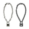 Adjustable Two-tone Punk Lock Chain Necklace