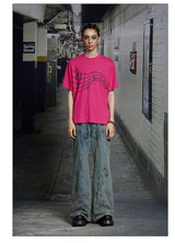 Vintage Pink Cotton Rhinestone Note Tee