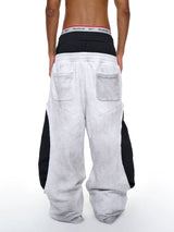 Men's 2-In-1 3-Stripe Wide Leg Sweatpants
