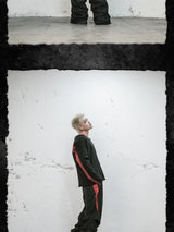Bloodfang Pleated Flared Color Block Joggers
