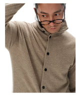 Turtleneck Merino Wool Cashmere Cardigan