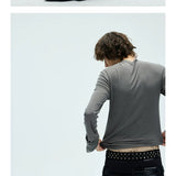 Slim Fit Two-Color Long Base Tees