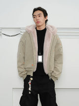 Men's Splatter Canvas Padded Jacket