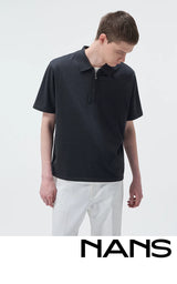 Short Sleeve Wool Silk Knit Top