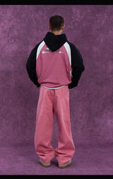 Men's Loose Pink Cargo Jeans
