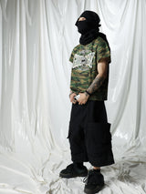Olive Camo Crack Print Tee