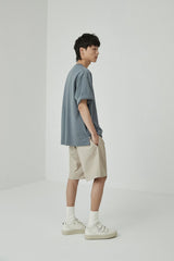 Draped Drawstring Elastic Waist Pleated Shorts