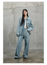 Vintage Washed Flared Denim Pants