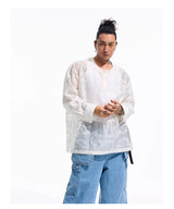 Long-Sleeve Embroidered Lyocell Shirts