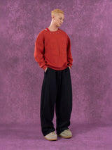 Men's Grey Red Patched Rivet Hoodies