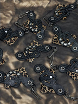 Leopard Cow Print Leather Keychain Wallet
