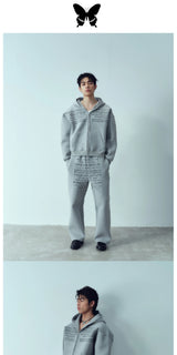 Vintage Music Print Sweatshirt Set