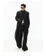 Lightweight Stand Collar Blazer Padded Coat