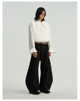 Two-Tone Wide Leg Machete Pants