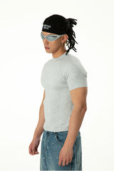 Men's Colorblock Ribbed Short Sleeve Tee