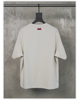 Vintage Washed Cream Printed Loose Tee