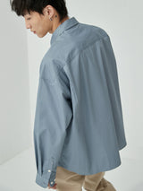 Split Pocket Basic Cotton Shirt