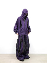 Multiple Zippers Double-sided Spliced Sweatshirt