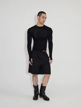Elastic Waist Tailored Shorts