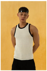Men's Color Block Rib Knit Vest