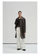 Waist-Adjustable Striped Flared Merino Wool Pants