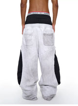Men's 2-In-1 3-Stripe Wide Leg Sweatpants