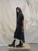 Cropped Washed Detachable Pocket Sweatpants