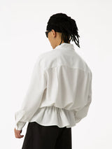 Men's White Striped Long Sleeve Shirt