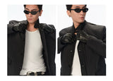 Lightweight Stand Collar Blazer Padded Coat