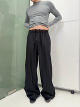 Elastic Waist Suit Pants