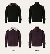 Reversible Two-in-One Stand Collar Sweater Coat