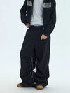 Black Side Adjustable Chain Casual Pants